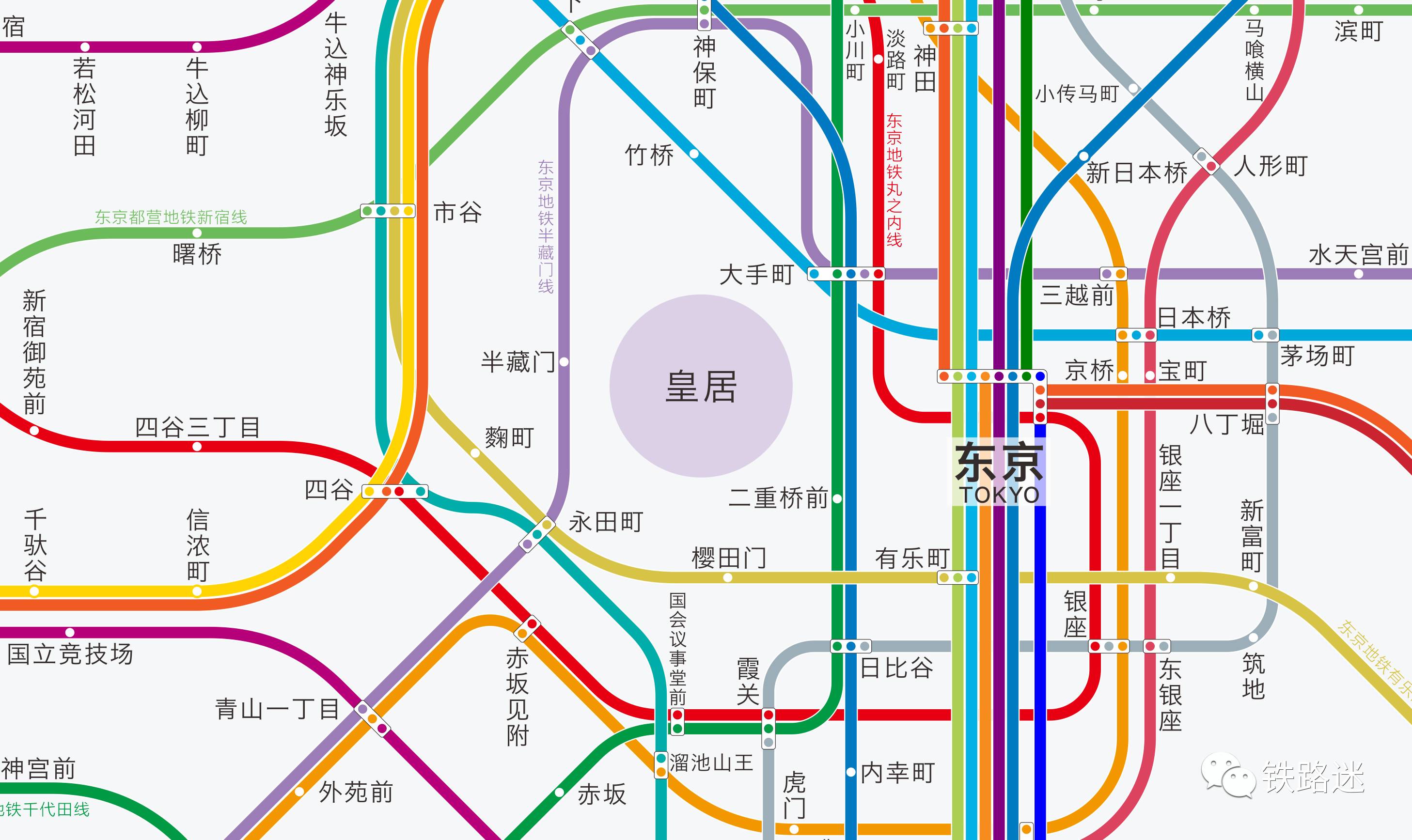 超清晰东京地铁线路图图片