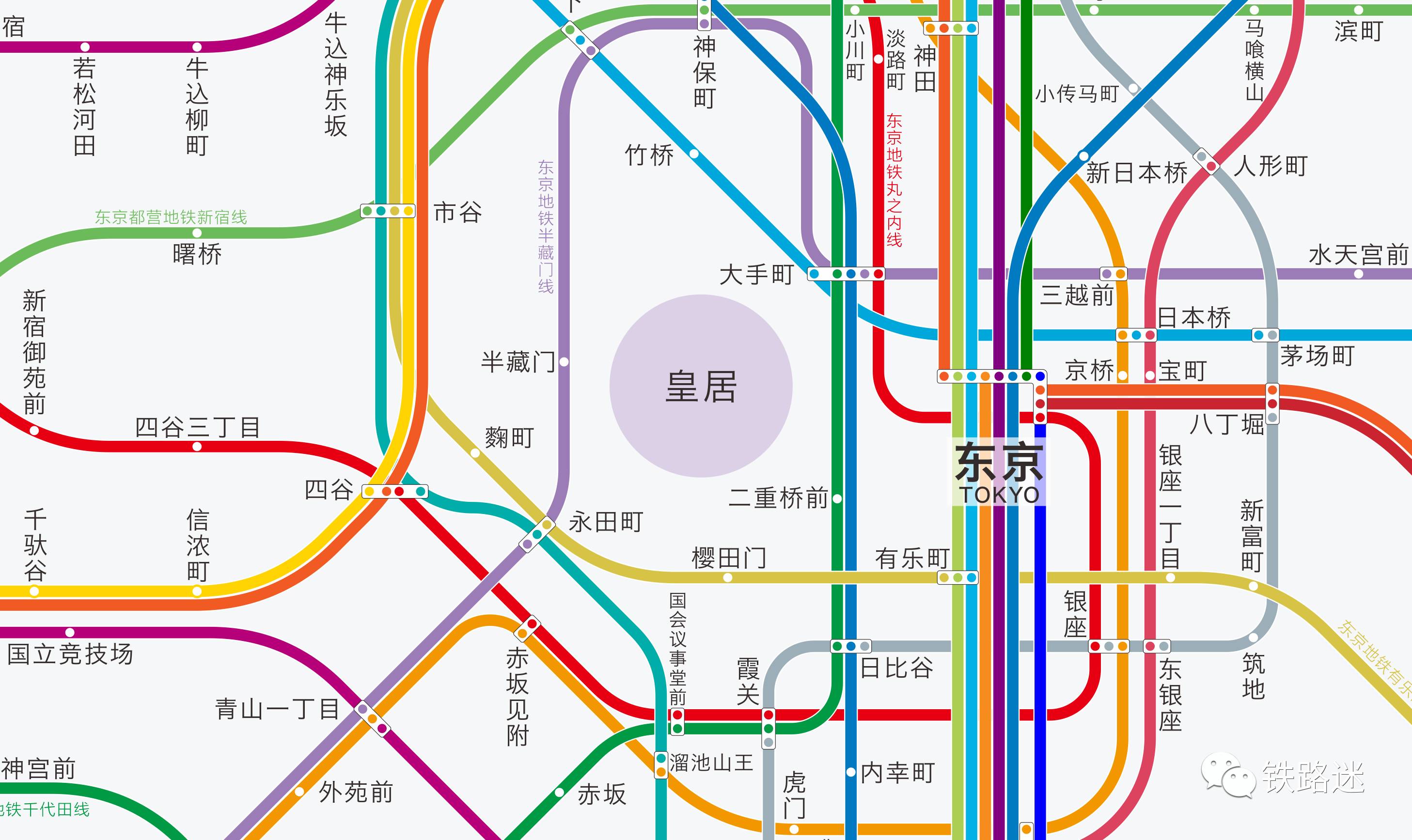 最新最全最清晰密如蛛网的东京轨道交通线路图来了