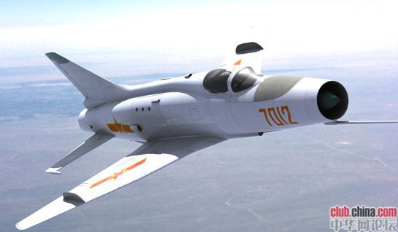从外形上看,歼-7fs与原有歼-7系列战斗机最大的区别是,放弃原机头进气