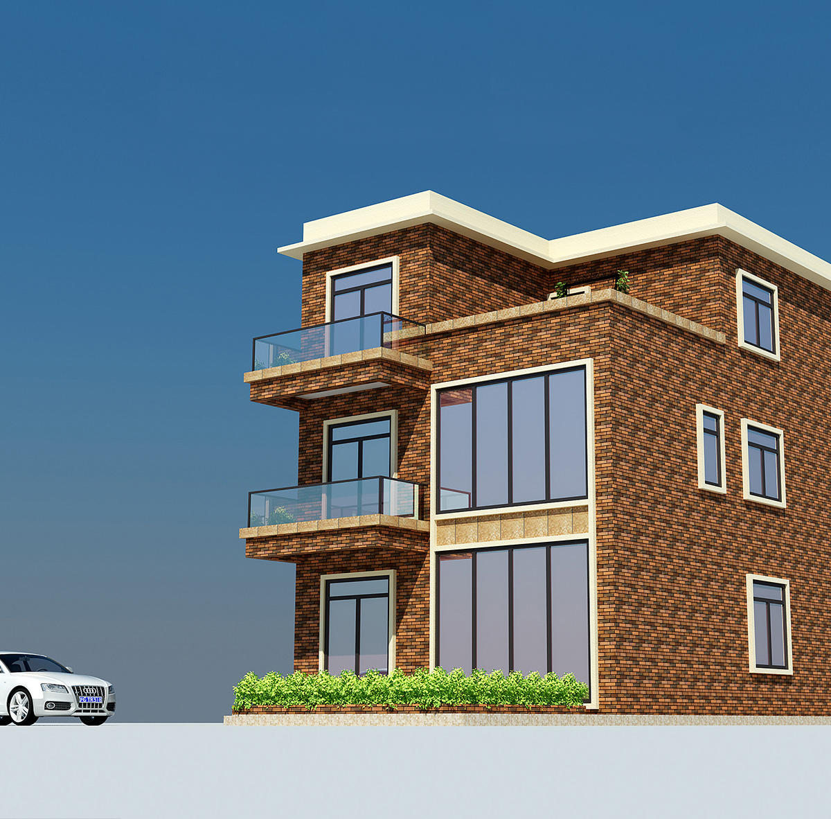 8x115米二层半别墅造价20万农村施工队也能做