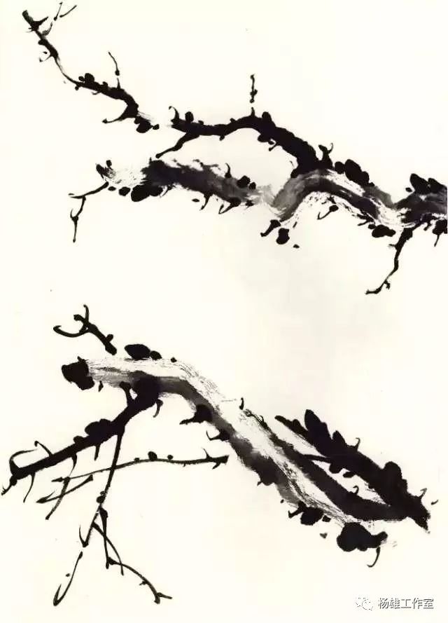 图文教程丨梅花技法之四——老干画法