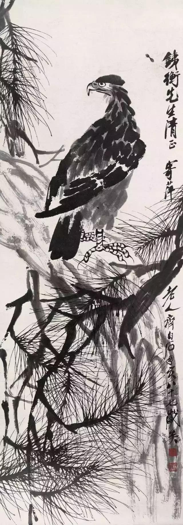 八大名家画鹰不同的手法一样的霸气养眼啊