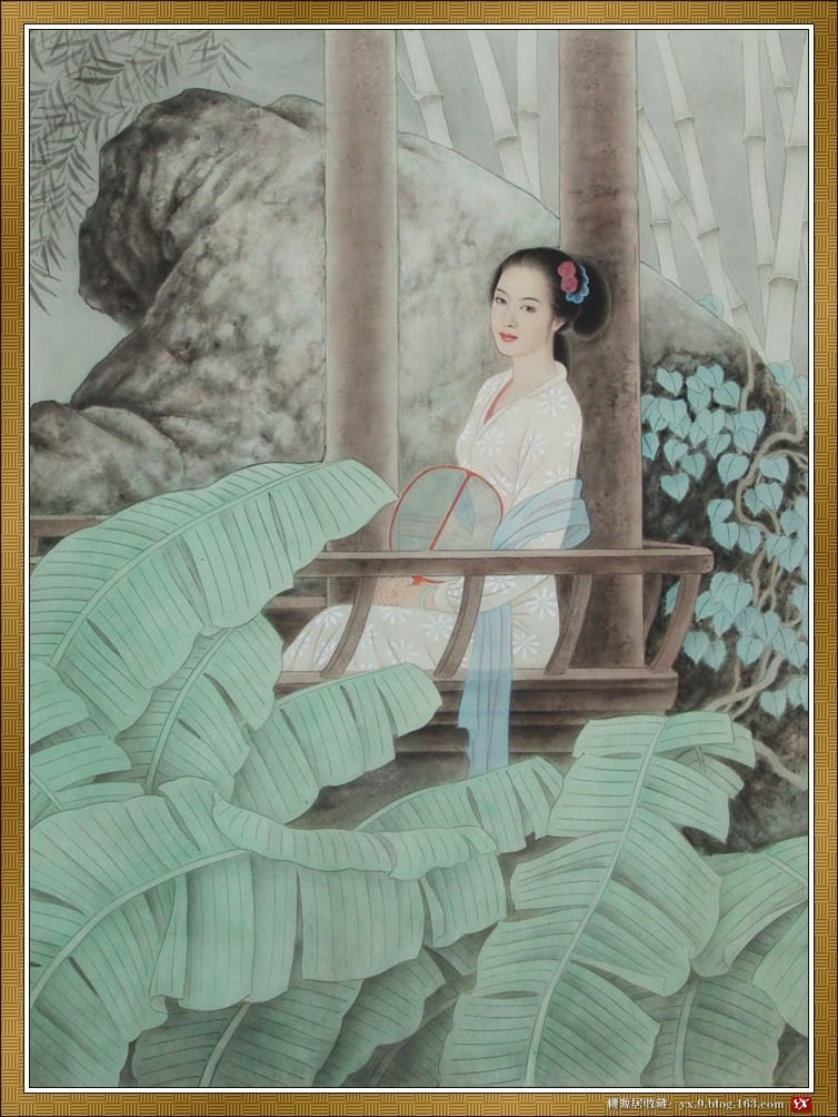 国画赏心悦目的古典美女