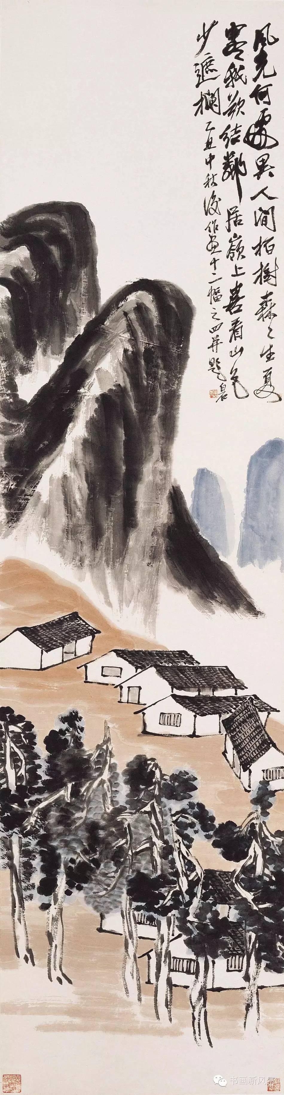 齐白石祝寿大作,《山水十二条屏》高清大图!