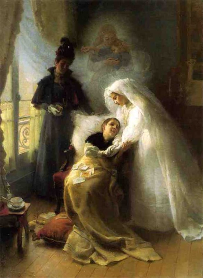 油画美国画家朱利叶斯勒布朗斯图尔特