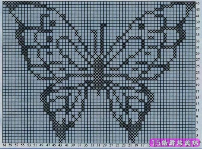 争奇斗艳·精美的一批钩针方格图案图解|钩针花样图解