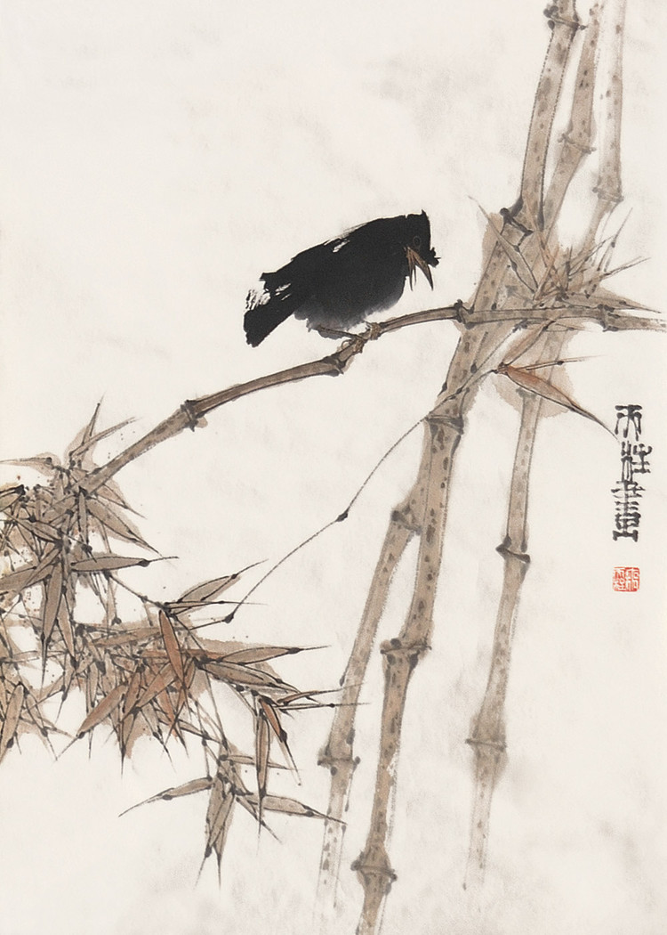 秦天柱花鸟作品欣赏