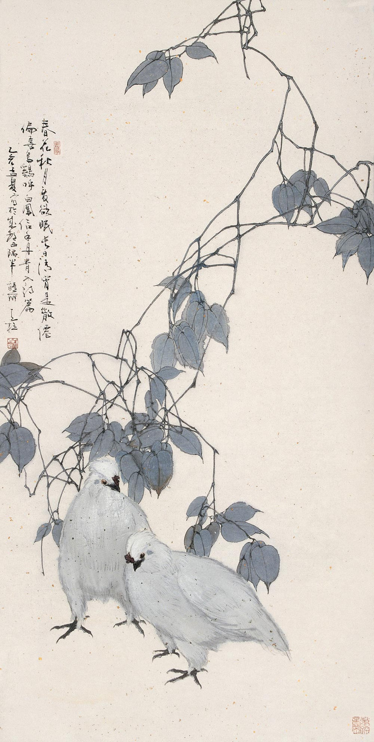 秦天柱花鸟作品欣赏