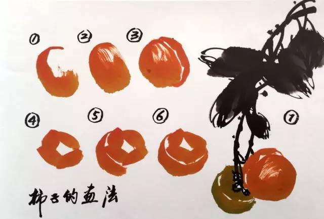 徐湛花鸟画教学葫芦和柿子的写意画法
