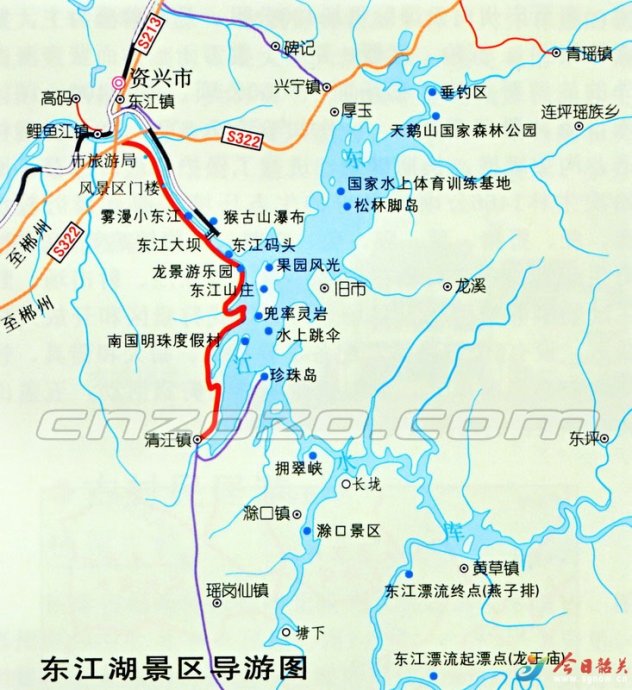 湖南小东江地图图片