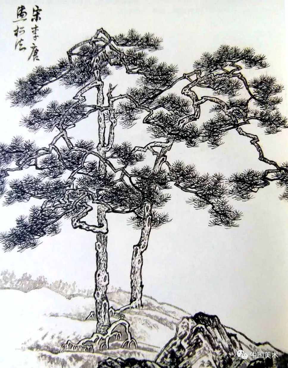 跟着黄秋园学历代名家画树法与历代名家画松法