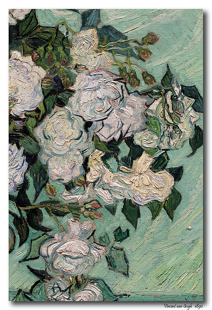 梵高油画技法研究玫瑰