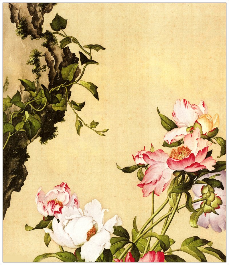 清代宫廷画师郎世宁工笔花鸟画欣赏