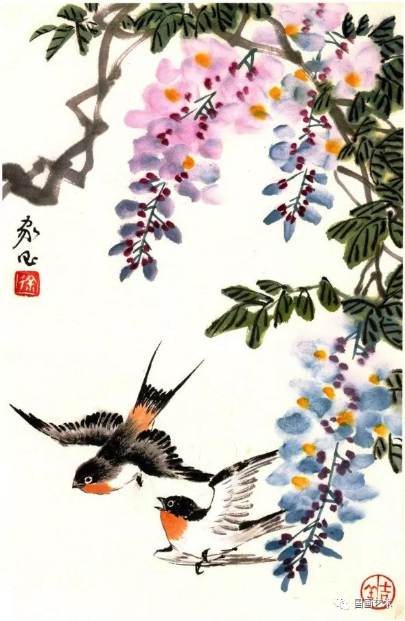 燕子 紫藤太平鳥 二月藍布谷鳥 杜鵑花綬帶鳥 油菜花芙蓉鳥 垂絲海棠