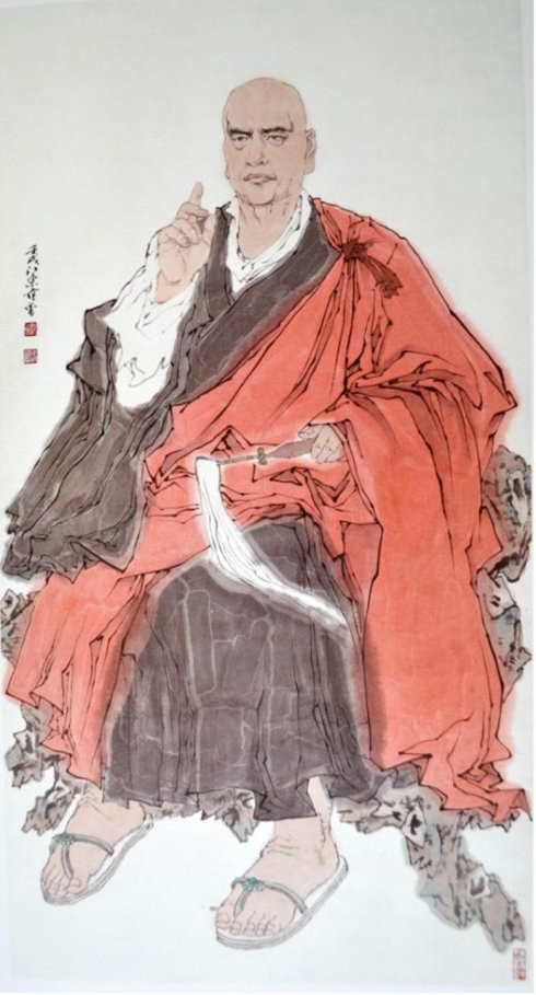 名家书画:范曾《十八高僧》欣赏