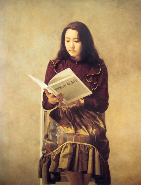 日本画家森本草介油画人物欣赏