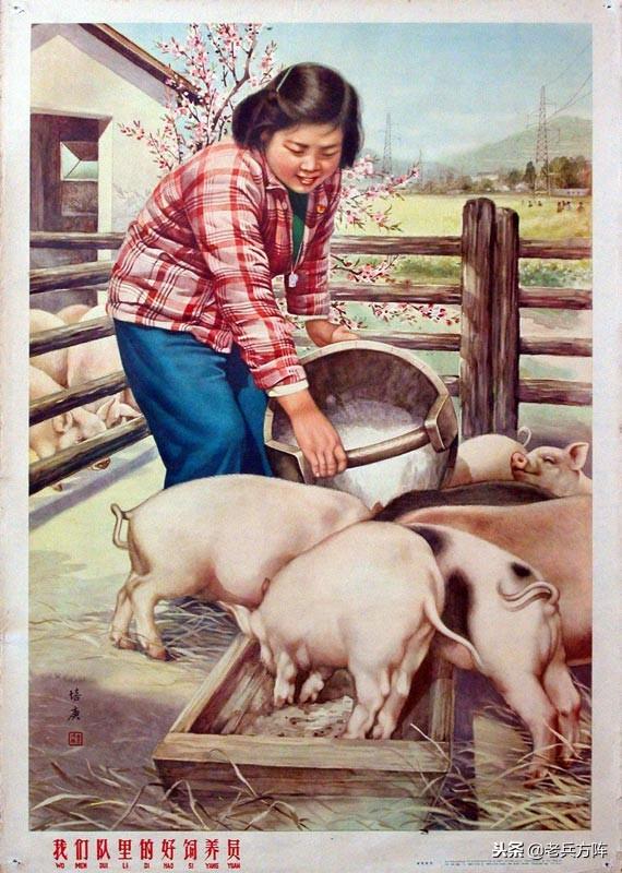 1964年经典宣传画农村文化开新花