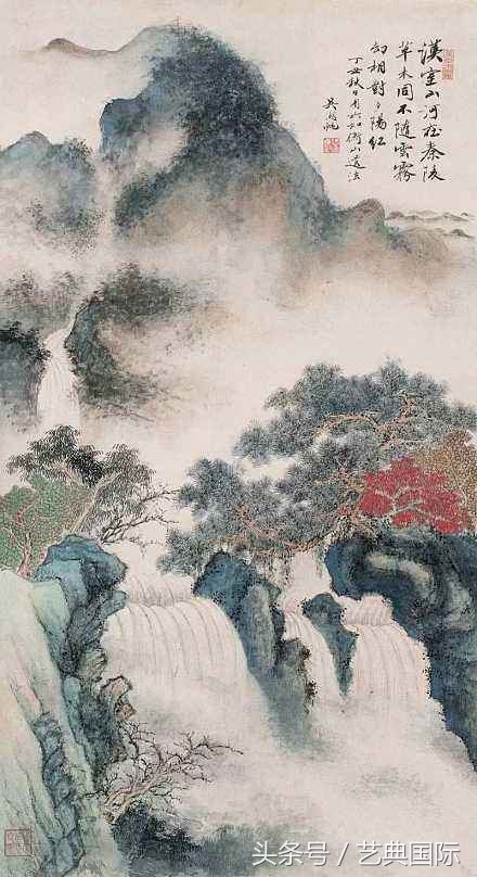 福建厦门石进旺工笔山水画11幅