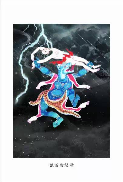 文武百尊图公开看一眼即得解脱生前有缘看到中阴时就不会堕落甚至能