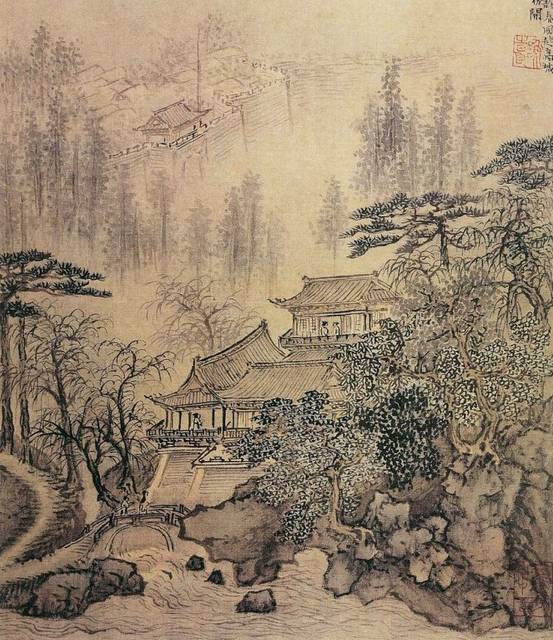 深山藏古寺山水洗尘心