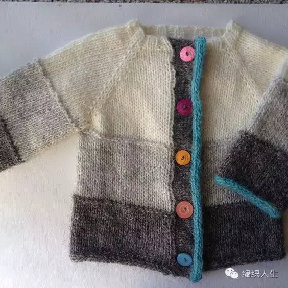 零线太多玩拼色!儿童条纹毛衣这样织,简直太好看了!