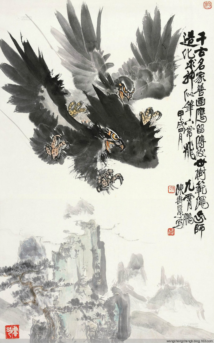 陈寿荣花鸟作品