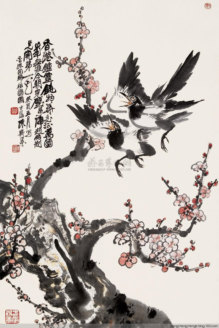 陈寿荣花鸟作品