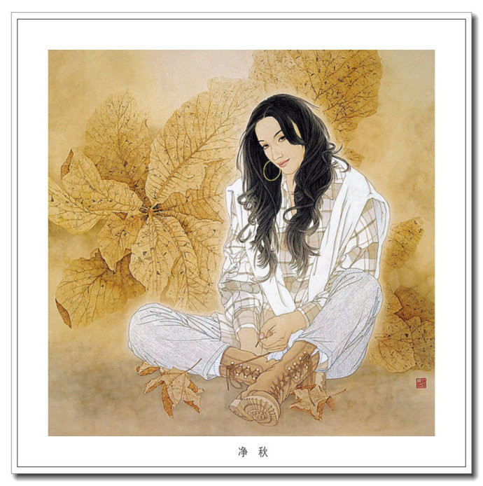 婉约之美薛强工笔人物画