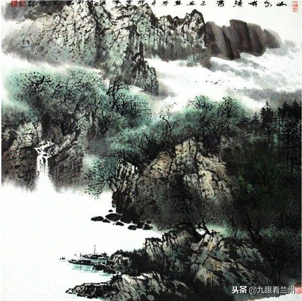 史贵仁山水画作品,兼收并蓄,淳朴厚重,格调清新,画风独到