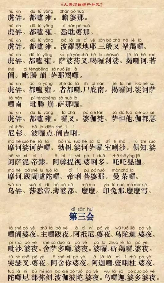 〈楞严咒〉简体注音图版 初学专修通用(永久珍藏版)