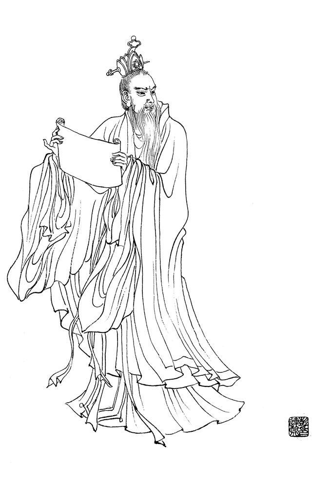 国画学习素材——神话人物白描作品91幅