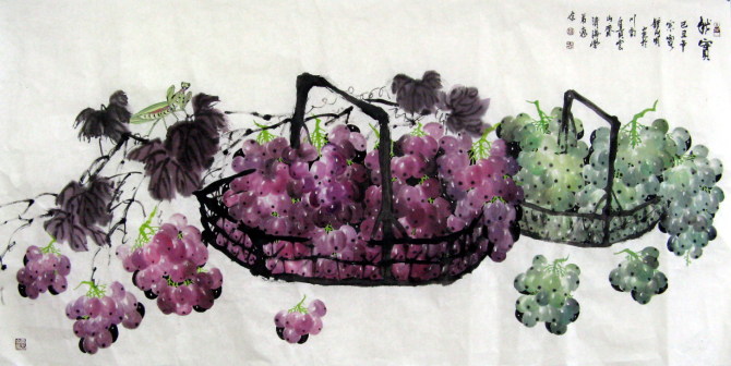 [转] 百家彩墨《葡萄》国画集锦