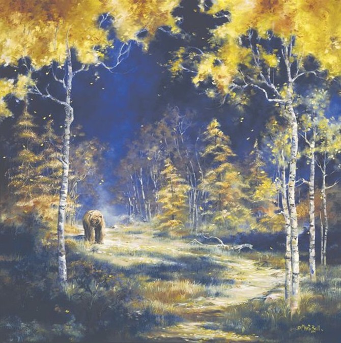 童话森林油画作品