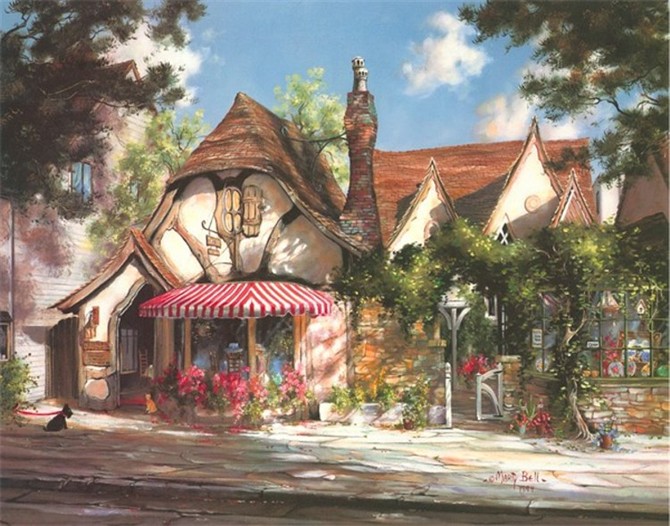 童话森林油画作品