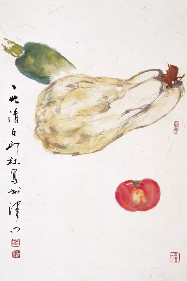 萧朗的国画写意果蔬作品