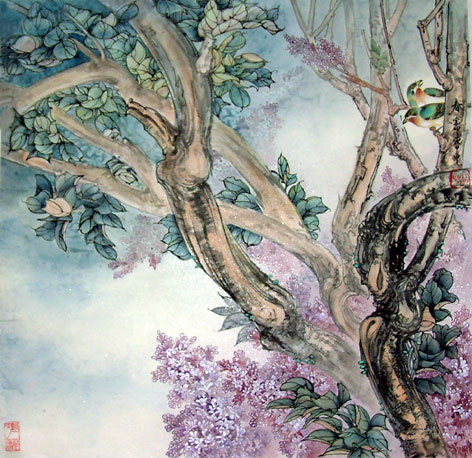 吴瑞发画廊杜宝印先生工笔画