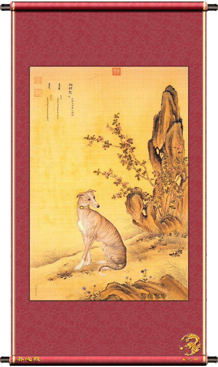 清代宫廷画师郎世宁笔下的牧羊犬