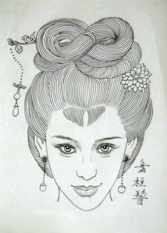 头发怎么画古代公主图片