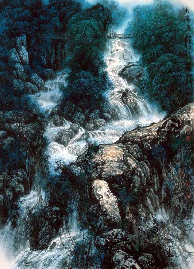 袭古开新沈福馨山水画