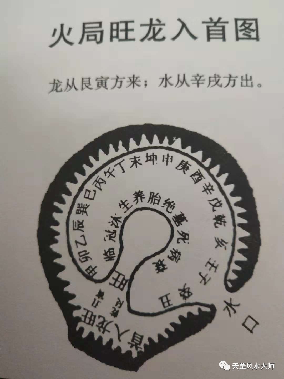 火局旺龙入首图龙从丙午方来,水从辛戌方出.