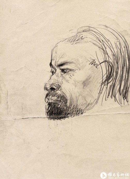 王式廓先生绘画作品欣赏一大型素描血衣