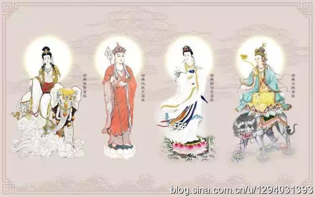 佛教西方三圣:中间是阿弥陀佛,左边观世音菩萨,右边大势至菩萨佛教