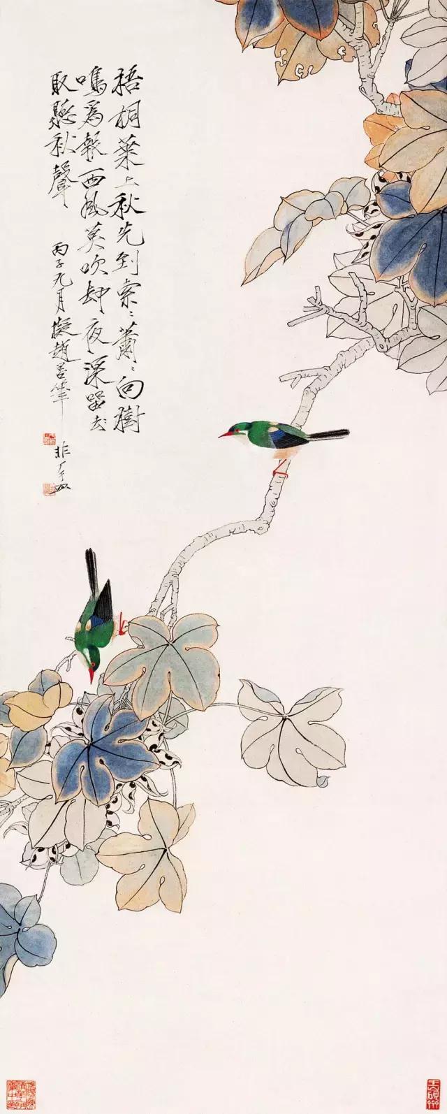 于非闇工笔花鸟画作品欣赏极美