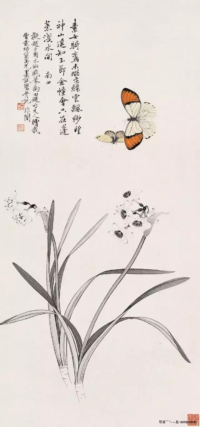 于非闇工笔花鸟画作品欣赏极美