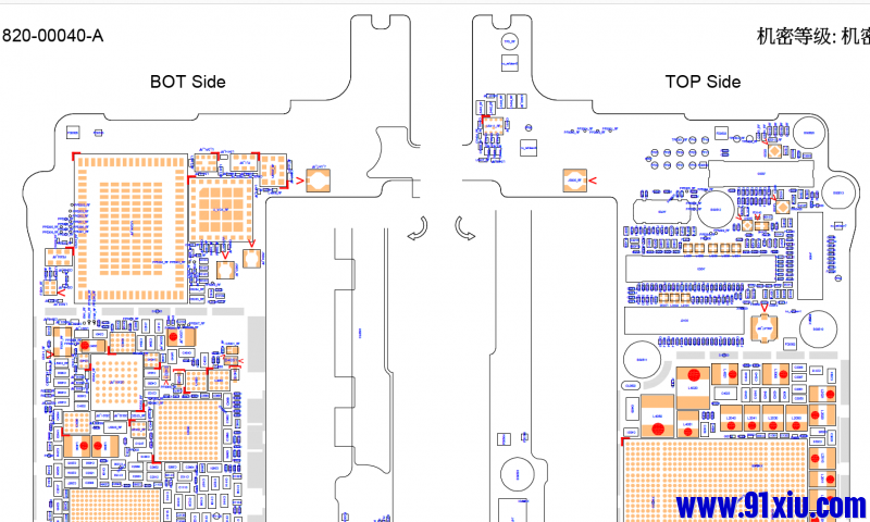 新提醒iphone6sp线路图位置图pcb点位图接口阻值图图纸信号翻译对照表