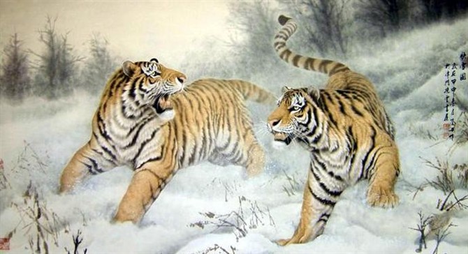 名家绘狮虎图58