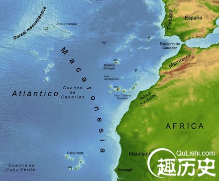 亚速尔群岛位置图片