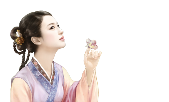 png素材古风美女免抠图6