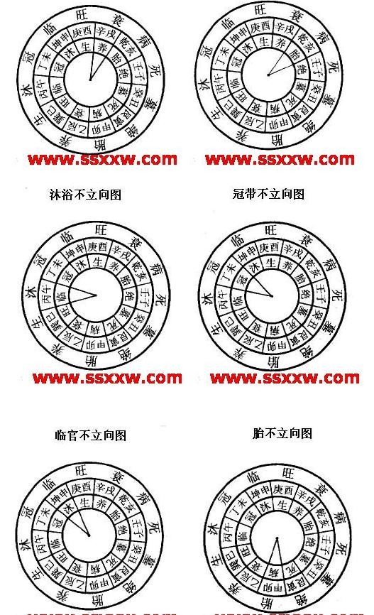 借库消水自旺向图立壬向兼亥三分为迎禄.立子向兼壬三分为借禄.