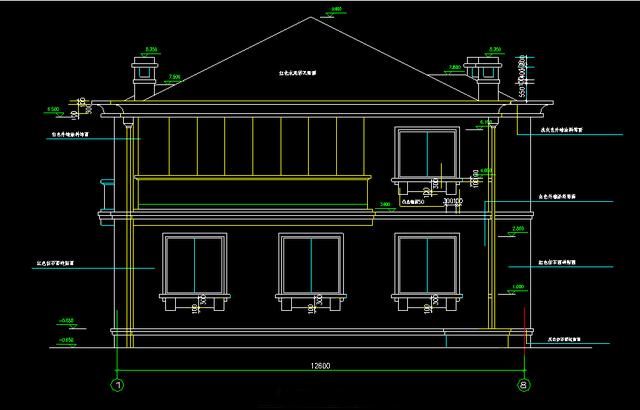造价30万以内,12x14双层 阁楼层农村别墅,全套施工效果图